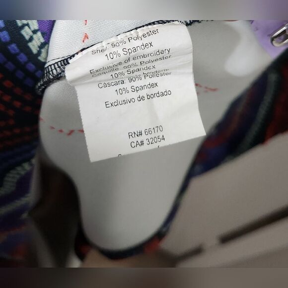 Pankaj & Nidhi Fitted Short Sleeve Scuba Dress, Mosaic Print, Size 2 - Picture 11 of 12